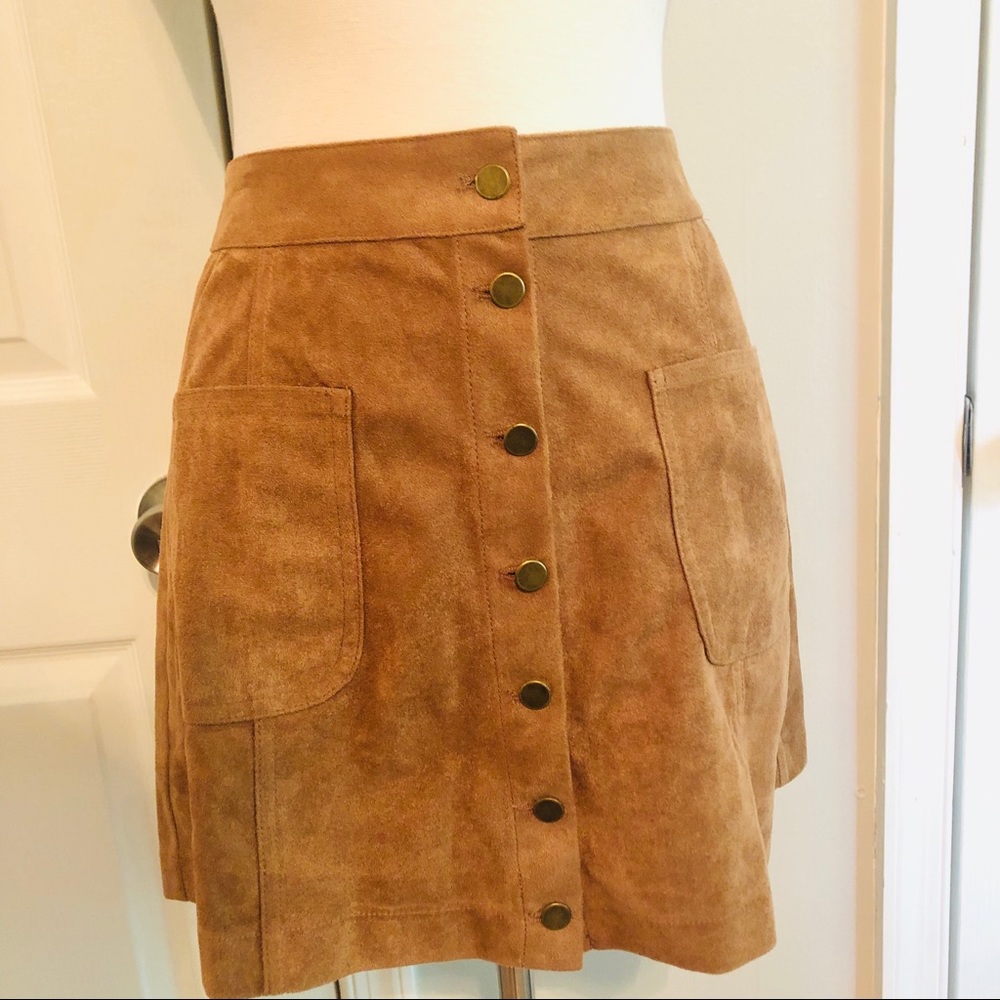 Cotton Candy LA Faux Suede Mini Skirt - Size S